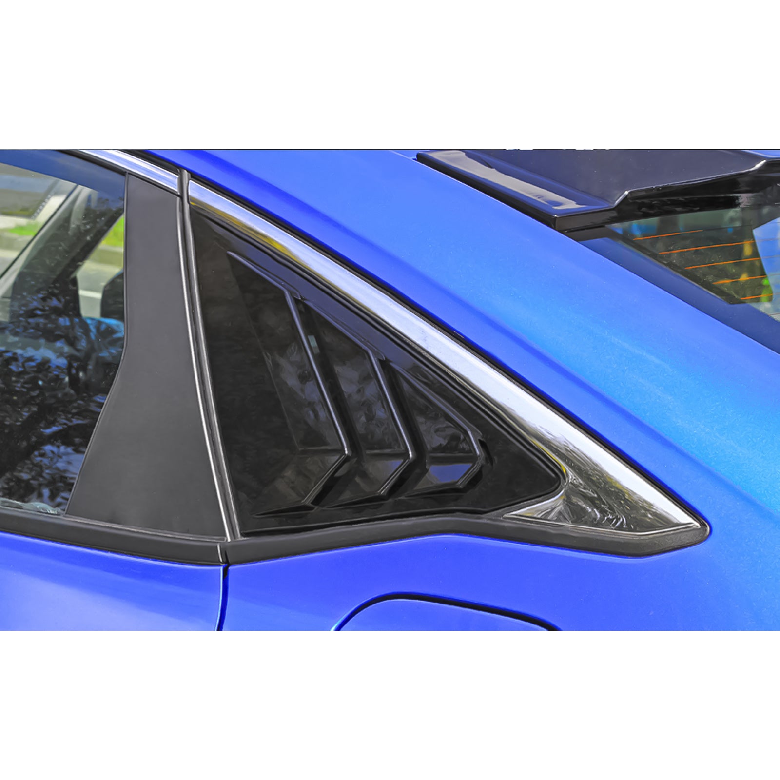 2x Black ABS Side Window Louvers For Honda Civic Sedan 2016-2021 – Gloss Finish