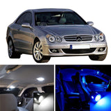 2003 - 2009 Mercedes W209 CLK-Class 6x-Light LED Full Interior Lights Package Kit White\ Blue