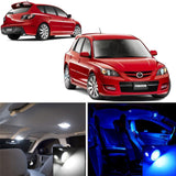 2004 - 2009 Mazda3 Mazdaspeed3 6-Light SMD Full LED Interior Lights Package Kit  White\ Blue