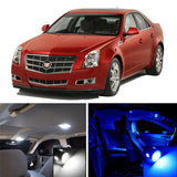 2007 - 13 Cadillac CTS CTS-V Sedan 10-Light SMD LED Interior Lights Package Kit White \ Blue