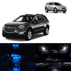 2010-2014 Chevy Equinox 7x Light Bulbs SMD Interior LED Lights Package Kit White\ Blue