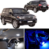 9x-Light LED SMD Full Interior Lights Package Kit for 2013 and up Toyota Land Cruiser  [White \ Blue]