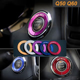 Anodized Alloy Ignition Start Stop Button Cover Ring for Infiniti Q50 Q60 QX60[Red\ Purple\ Gold\ Blue\ Silver]