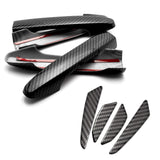 Carbon Fiber Style Door Handle + Door Edge Guard Trim For Honda Civic 9th 12-15