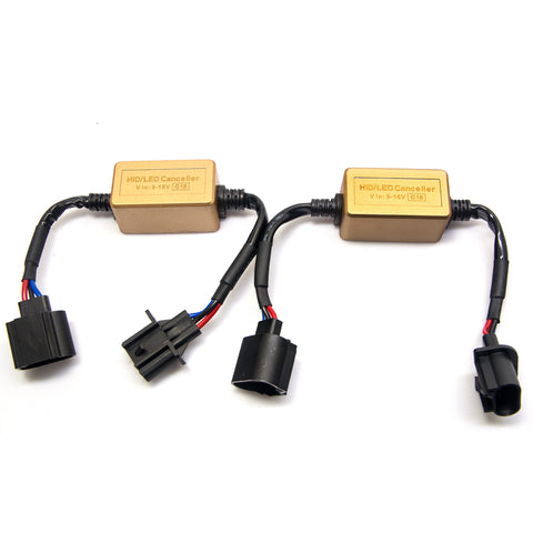 H13 9008 LED Headlight Fog Light CAN-Bus Decoder Error Free Anti-Flicker Resistor Canceler Capacitor Set