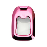 Pink Soft TPU Full Protect w/Button Key Fob Cover w/Keychain For Chevy GMC Yukon/XL/Denali