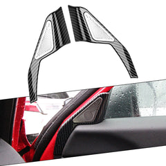 Carbon Fiber Black Pattern Door Stereo Speaker Cover Trim For Honda Civic 11th 2022+