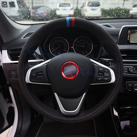 Red Start Stop Button Steering Wheel Logo Ring Cover For BMW 1 2 3 4 Series X1