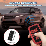 Iron Armor Style Red Full Cover Remote Key Fob Cover For Range Rover 2013-2017