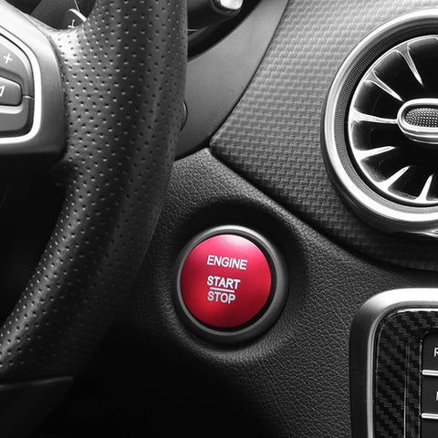 Red Alloy Engine Start/Stop Push Button Decor Cover For Mercedes Benz GLA GLC 1x