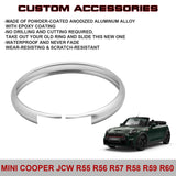 Silver Aluminum Remote Control Key Ring Rim Surrounding For Mini Cooper JCW R55 R56