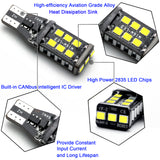 7x White LED Interior Dome Trunk/Cargo Reverse Backup-Canbus Lights License Plate Light Bulbs Package Compatible with Chevy Malibu 2013 2014 2015
