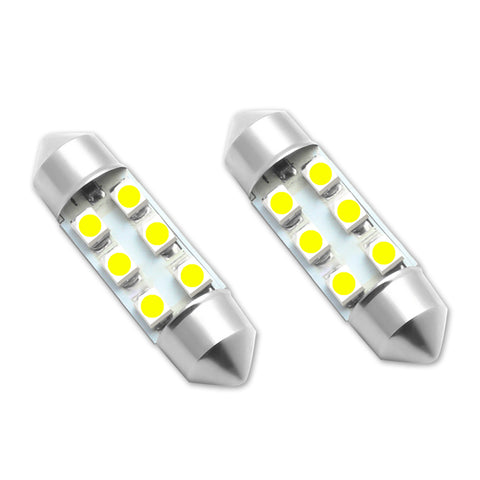 6418 C5W 36MM Festoon LED License Plate Tag Light Bulbs 6000K Super Bright White