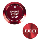 Red Aluminum Engine Start + Cigarette Lighter Eject Button Trim For Ford F150