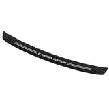 Carbon Fiber Texture Car Rear Bumper Guard Sticker, Sporty Rear Trunk Sill Scratch Protector Vinyl Decal, 35.43"/41.33"