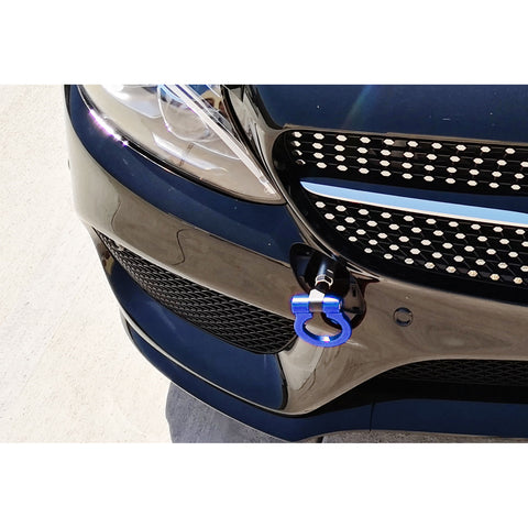 Blue Metal Track Racing Style Aluminum Tow Hook For Mercedes Benz C E S M GLA GLK