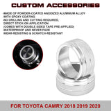 Silver Air Conditioning+Audio+Function+Rear Mirror Knob Trim For Camry 2016-2020