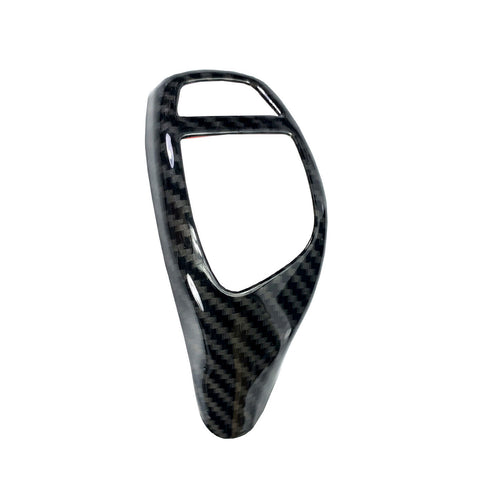 Carbon Fiber Pattern Gear Shift Knob Cover Trim for BMW F20 F21 F22 F23 F30 F32 F33 F34 F35 F36 F06 F12 F13 F25 F26 F15 F16 I8 X3 X4 X5 X6 Sports Style Car Accessories Interior Trim