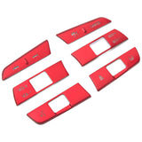 6x Red JDM Sporty Steering Wheel Button Cover Trim For Honda Civic 11th Gen 2022