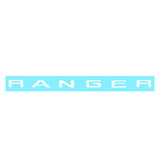 Glossy White Thin Vinyl Letter Insert Decal Sticker for Ford Ranger 2019 Front Grille Hood