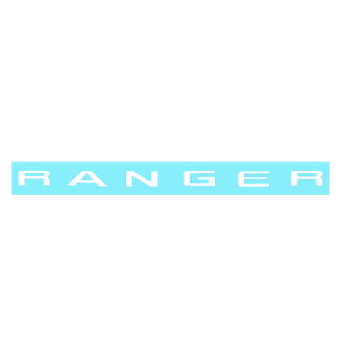 Glossy White Thin Vinyl Letter Insert Decal Sticker for Ford Ranger 2019 Front Grille Hood