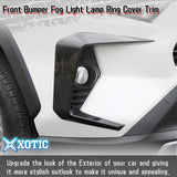 Front Fog Light Ring Protector Frame Cover Trim Compatible with Toyota RAV4 2019-2024, Glossy Black