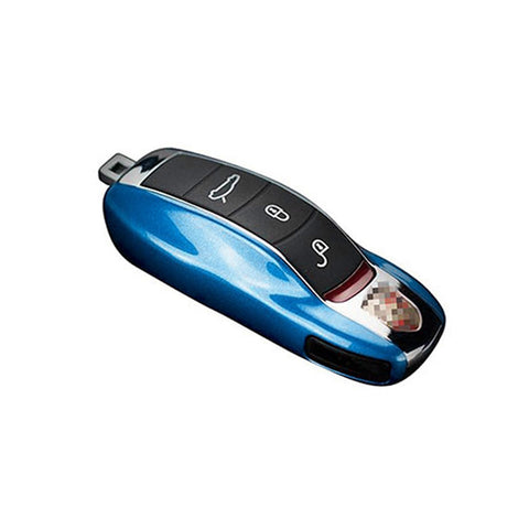 Blue Smart Key Cover Shell Holder Case for Porsche Cayenne Panamera Macan 911