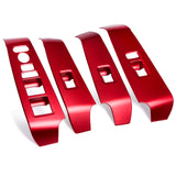 4pcs Red Interior Window Lift Button Cover Trim For Honda Civic 11th Gen 2022