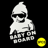 3X 5" Cute Cool Kids Baby On Board Car Window Vinyl Decals Stickers Logo Warning