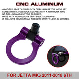 Purple CNC Aluminum Sporty Racing Style Tow Hook For Volkswagen VW Jetta 2015-18