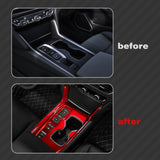 Gear Shift Box Cigarette Lighter Panel Cover Trim Compatible with Honda Accord 10th Gen 2018-2021 Hybrid, Red