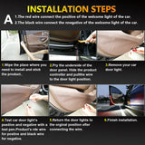 Interior Car Door LED Opening Welcome Strip Lights 2pcs Used for Lighting Decoration Warning Anti Rear-end Collision