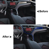 Blue Inner Dashboard Center Strip Panel Cover Trim For Toyota Camry 2018-2024