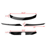 Glossy Black KK Vinyl Front Grille Chrome Delete Blackout For Civic 2016-2021