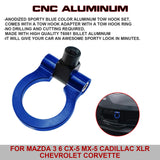 Blue Track Racing Style Anodized Aluminum Tow Hook For Cadillac XLR 2006-2009