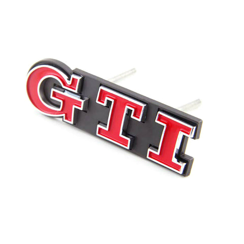 1x GTI Front Grille Badge for Volkswagen VW GTI GOLF MK1 MK2 Grill Chrome Auto Emblem Red