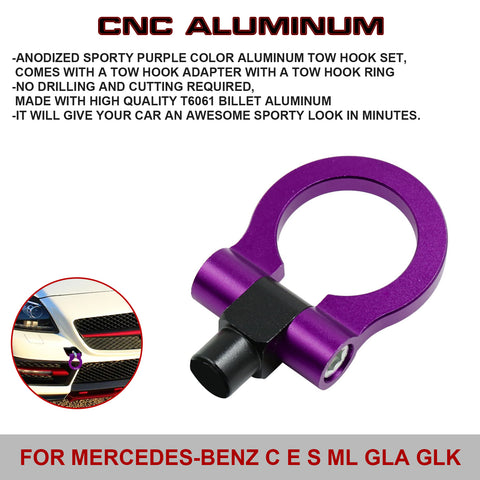 Purple Metal Track Racing Style Aluminum Tow Hook For Mercedes Benz C E S M GLA GLK