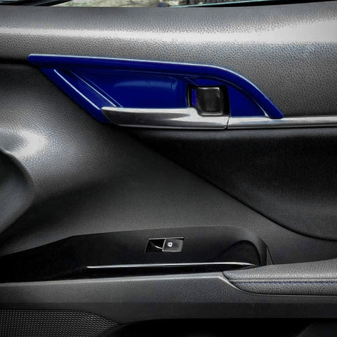 For Toyota Camry 2018-up Sport Blue Door Handle Bowl Cover Trims Dercoration 2X