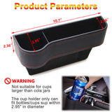Leather Car Console Seat Seam Candy Catcher Cup Card Phone Organizer Side Pocket