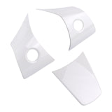 White Interior Steering Wheel Cover Trim Kit For Tesla Model 3 2017-2023 & Model Y 2020-up