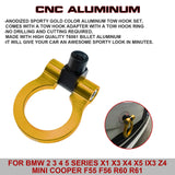 Gold Track JDM Style Aluminum Tow Hook For BMW 2 3 4 Series Mini Cooper F55 R60