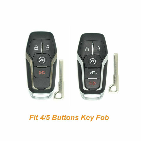 Metallic Red Remote Key Fob Cover TPU Case For Ford Lincoln 4/5-Button keyless