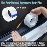 Car Door Sill Plate Bumper Protection Film Anti Scratch Strip Sticker Universal Fit, Clear Color ( Length: 3M )