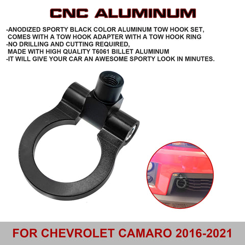 Black Track Racing JDM Style CNC Aluminum Tow Hook For Chevrolet Camaro 2016-up