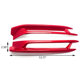 ABS Front Fog Light Lamp Cover Molding Trim fit for compatible with Honda Accord 10th Gen 2018 2019 2020,Glossy Red