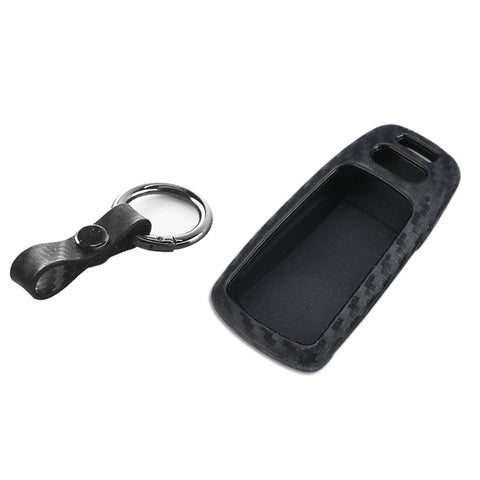 Carbon Fiber Pattern Key Fob Cover - TPU Shell Remote Key Case Protector for Audi A4 TT A5 Q7 2016-up