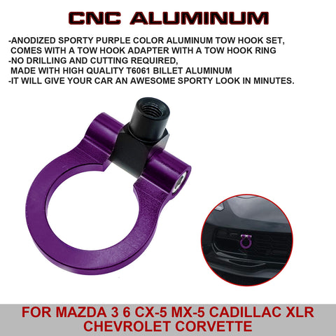 Purple Track Racing Style Anodized Aluminum Tow Hook For Cadillac XLR 2006-2009