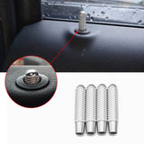 Xotic Tech Bolt On Door Lock Knobs Pin Cover Trim Compatible with Mercedes Benz CLA GLA W117 C117 X156 2014-up (Silver Aluminum) - 4PCS