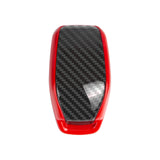 Carbon Fiber Black & Red Auto Gear Shift Knob Trim For Toyota Highlander 2020-UP