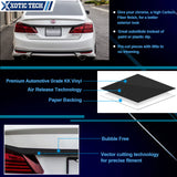 Chrome Delete Blackout Overlay Pre-cut Vinyl KK Kit For Honda Accord sedan 2016 2017 Trunk and Lower Rear Chrome Trim - Carbon Fiber